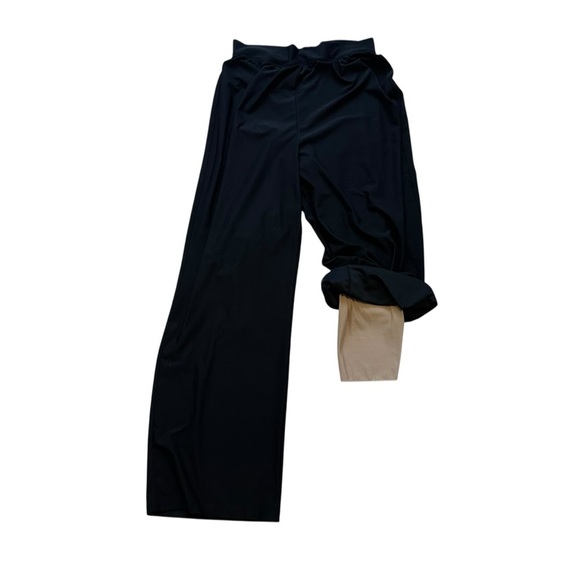 Spanx Wide Leg Pants Black Flowy Lagenlook Pull On Casual Boho Size Large - Picture 5 of 8